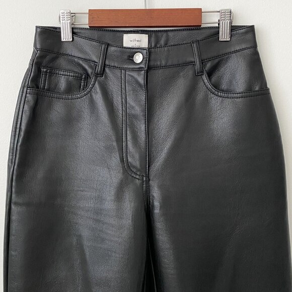 Wilfred Aritzia Black Melina Faux Leather Pants - Picture 3 of 13